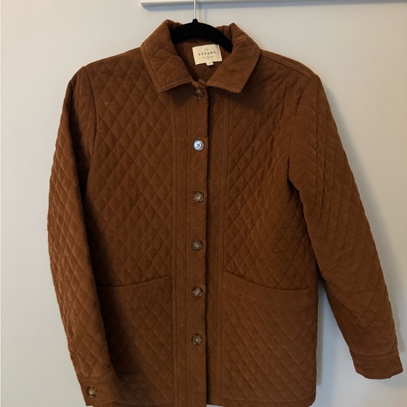 Sezane Will Jacket Camel Quilted - Picture 12 of 14